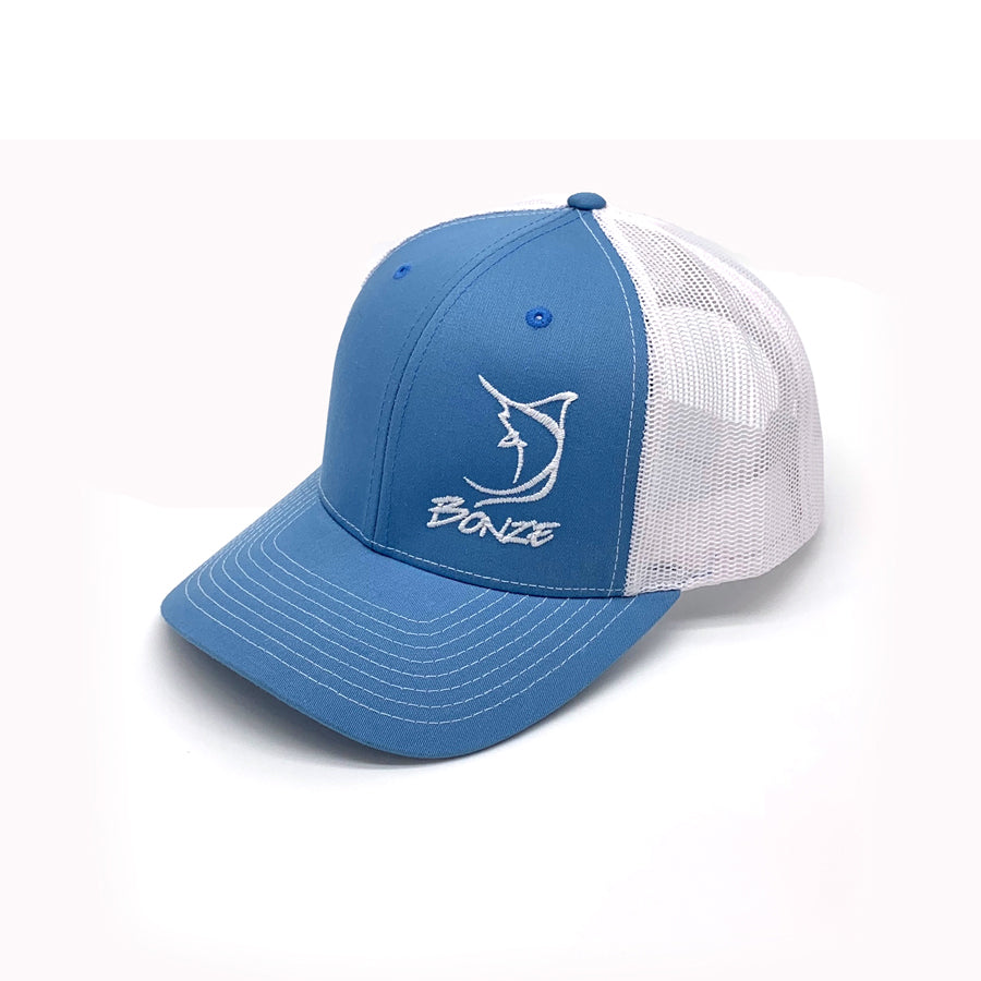 Hydro High Light Blue Hook & Wave Logo Trucker Hat Royal Blue/White / Unstructured